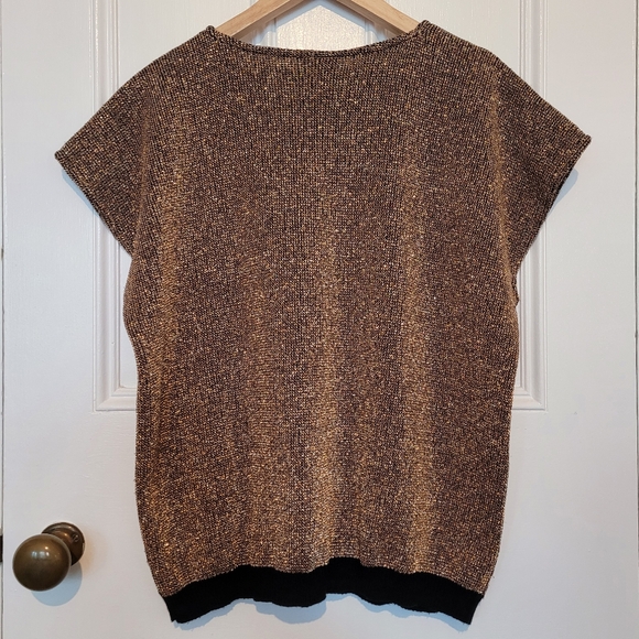 Glam Vintage Gold Knit Top! - Picture 7 of 14